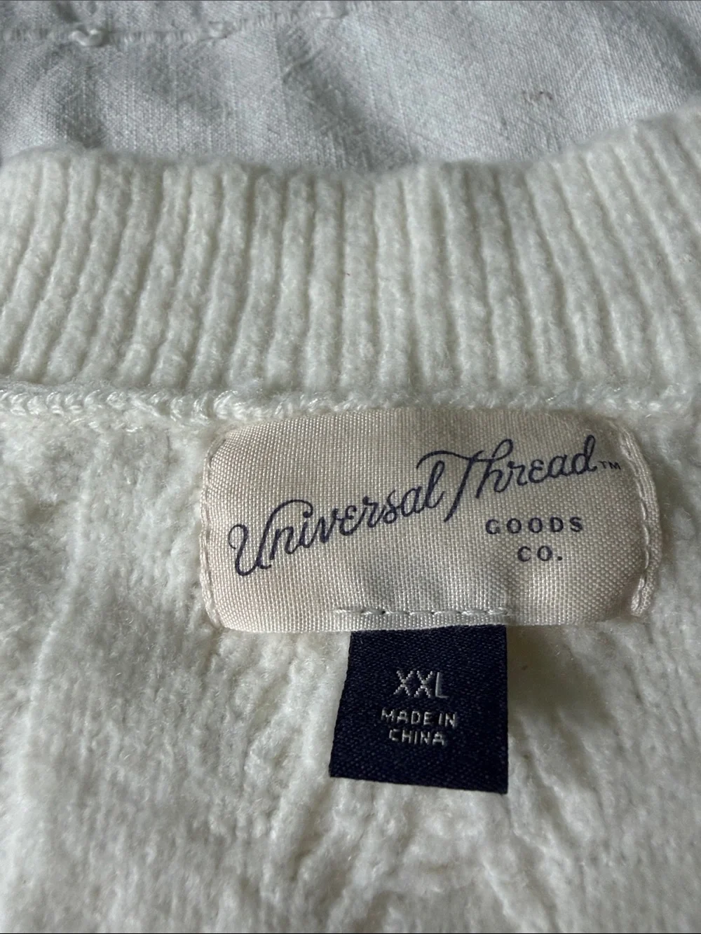 Universal Thread Ivory Ribbed Knit Sweater Vest - Picture 2 of 4